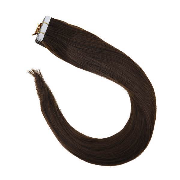 Donors 16"-30" Tape in Hair Extensions Darkest Brown Color #2  20pcs/pack