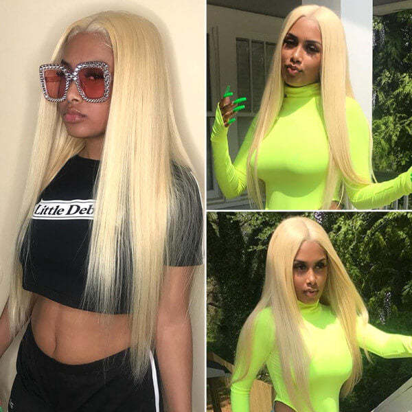 Donors 613 Blonde Color Straight Hair 4x4 Transparent Lace Closure