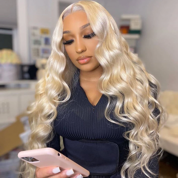 Donors Body Wave 613 Blonde Color 4x4 Transparent Lace Closure