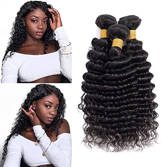 Donors 12A High Quality Deep Wave Mink Human Hair Bundle Weave for Sew In