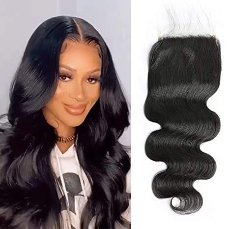 Donors Body Wave  Mink Hair 4x4 Transparent Lace Closure