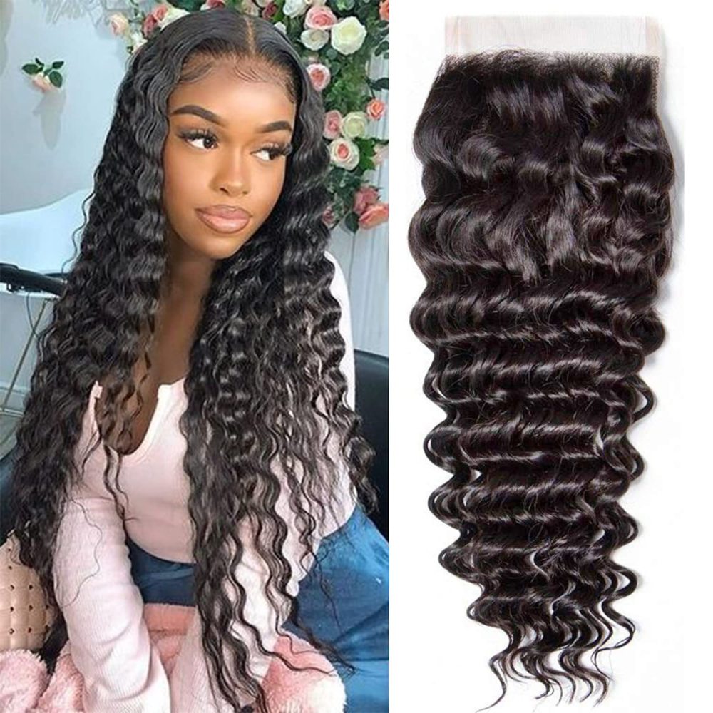Donors Mink Hair Loose Deep 4x4 Transparent Lace Closure