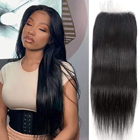 Donors Mink Straight Hair 4x4 Transparent Lace Closure