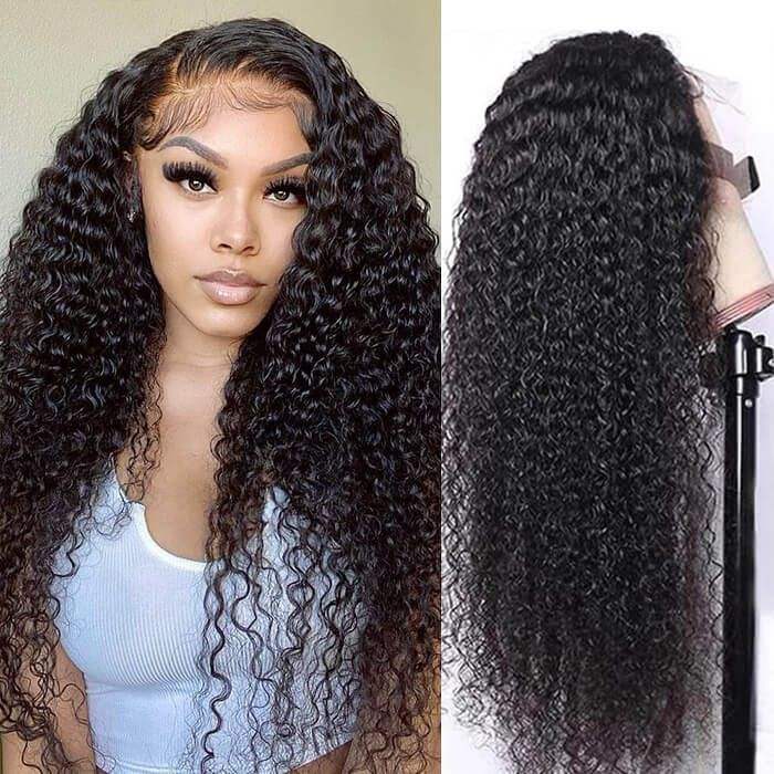 Donors Curly 13x4 Transparent Lace Frontal Pre-made Wig