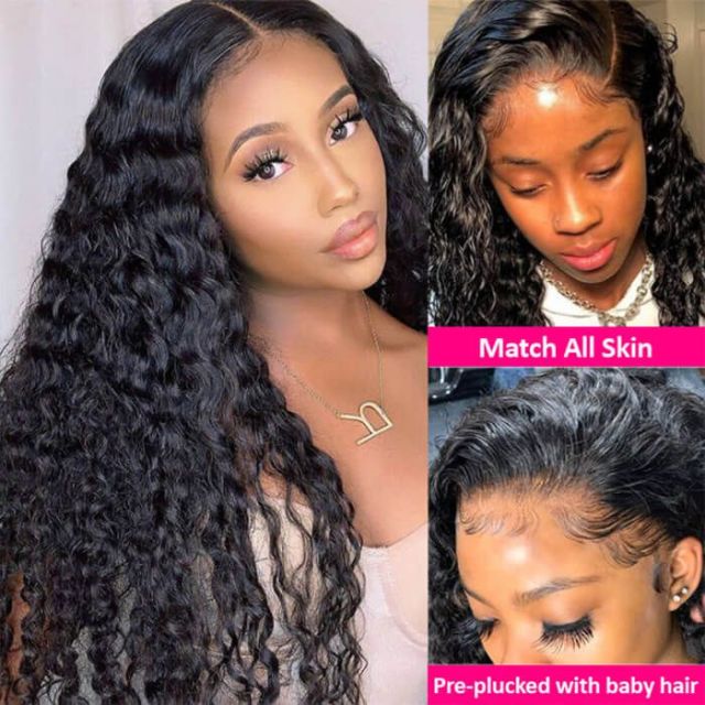 Donors Deep Wave 13x6 Frontal Transparent Lace Pre-made Wig