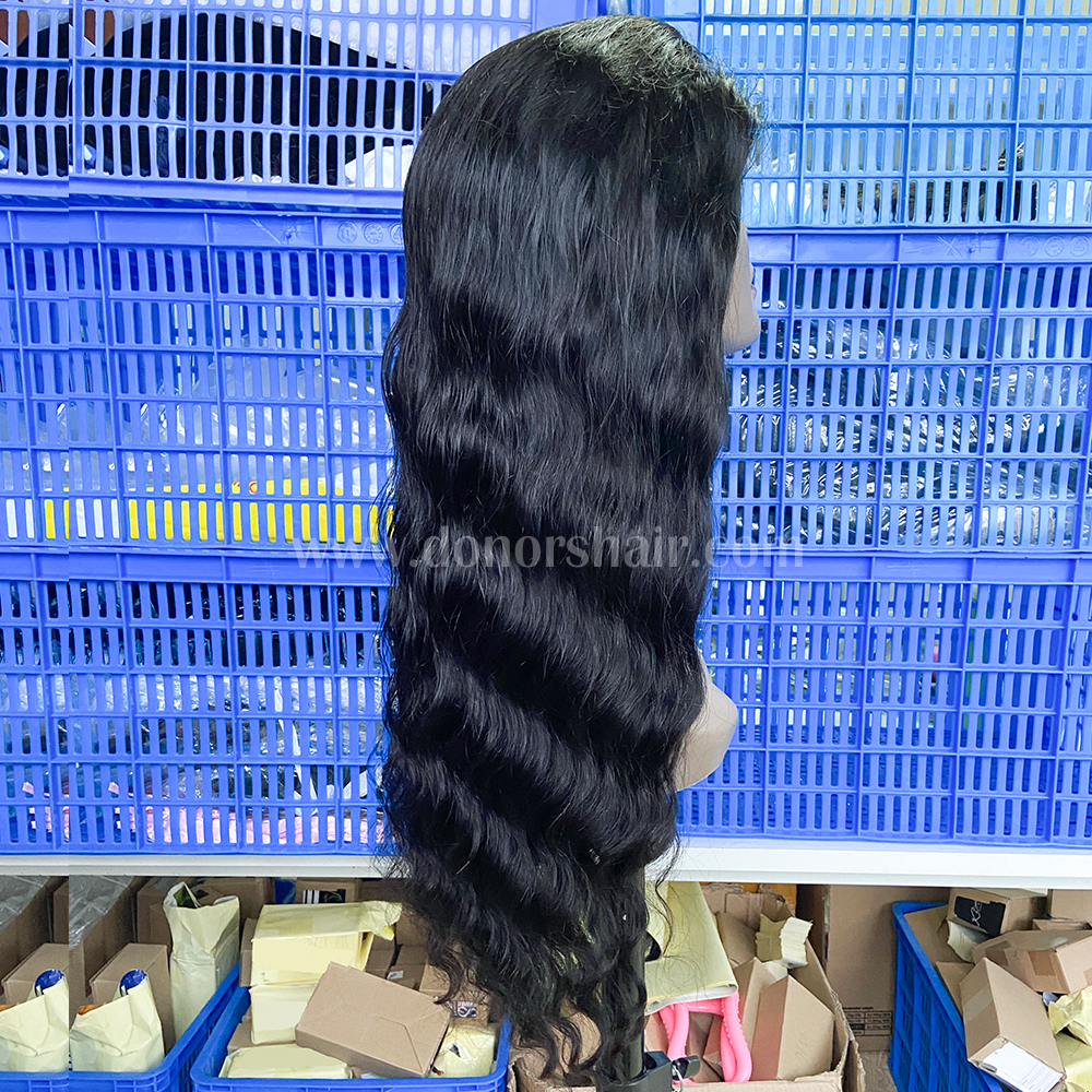 Donors Indian Wavy Raw Hair 4x4 HD Lace Closure  Wig