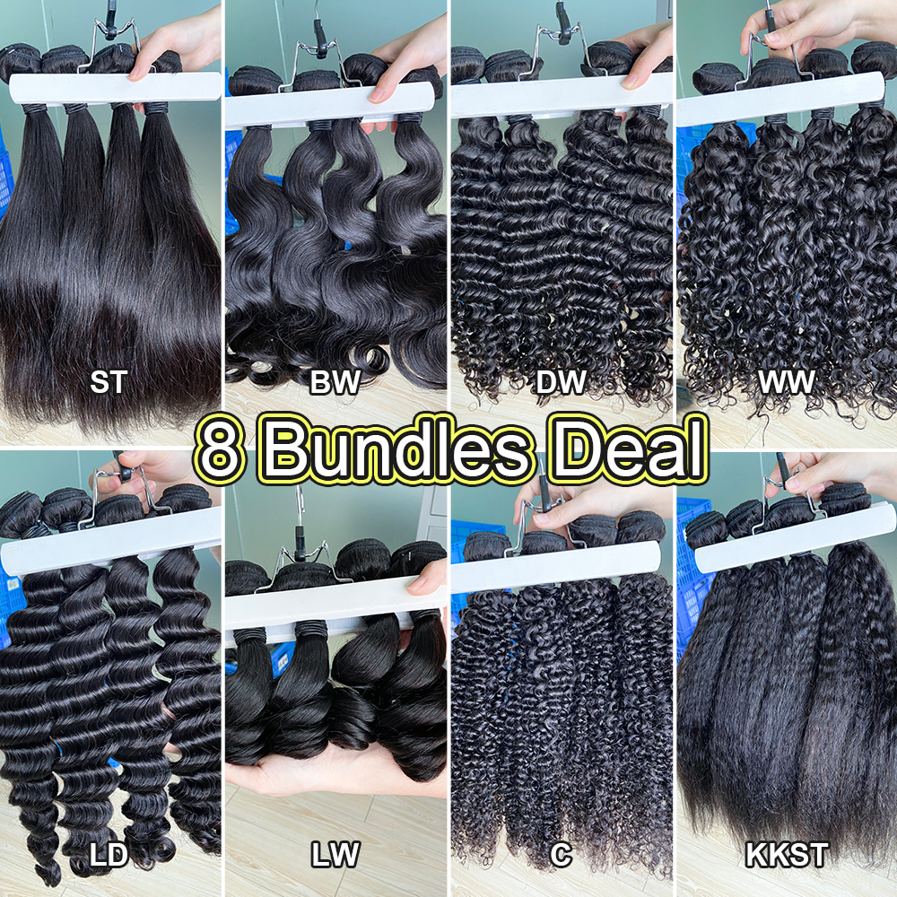 Donors 12A High Quality Mink Hair  Unprocessed 8 Human Bundles Deal Free Shipping