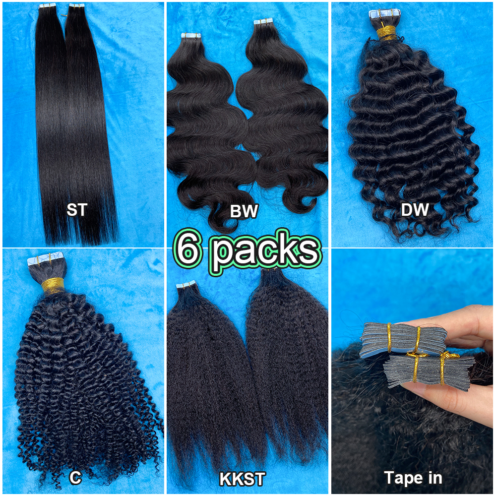 Donors Best Mink Hair Tape In Human Hair Extensions 6 Packs Free Shipping