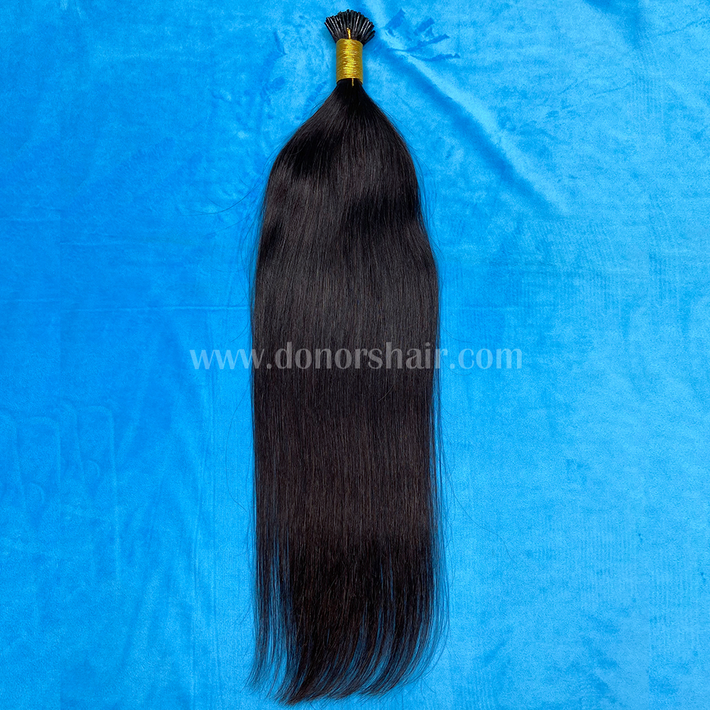 Donors Best  Mink Hair I Tip Hair Extension Natural Color 6 Packs Free Shipping