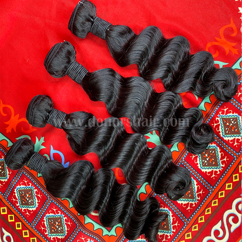 Donors 12A High Quality Mink Hair  Unprocessed 8 Human Bundles Deal Free Shipping