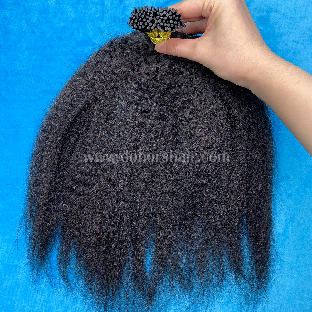 Donors Best  Mink Hair I Tip Hair Extension Natural Color 6 Packs Free Shipping