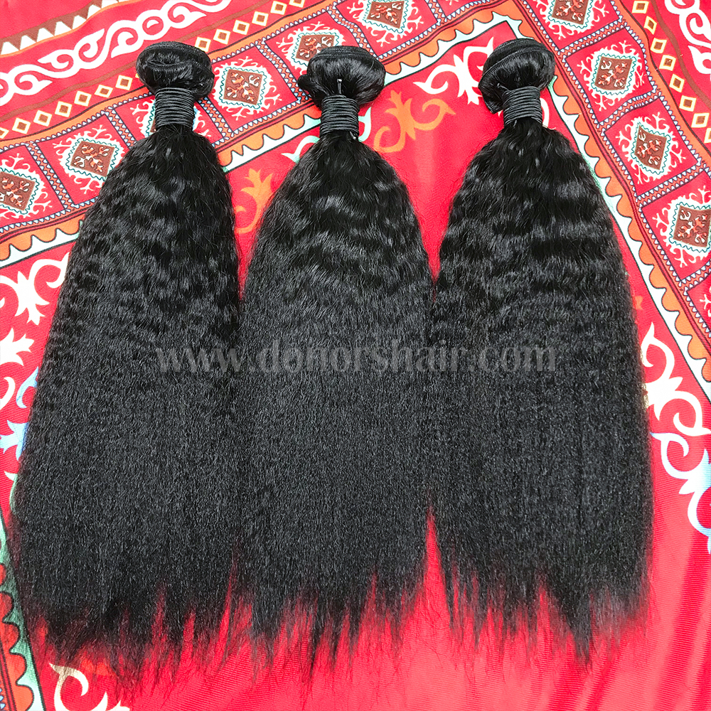 Donors 12A High Quality Mink Hair  Unprocessed 8 Human Bundles Deal Free Shipping