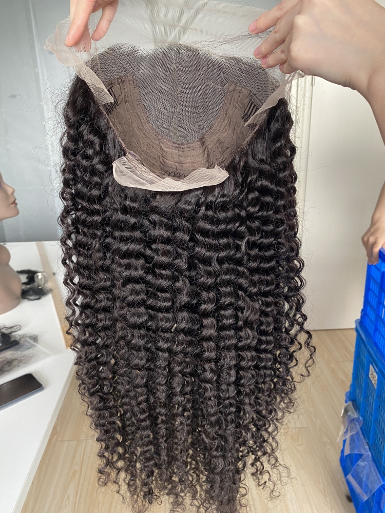 Donors Curly 13x4 Transparent Lace Frontal Pre-made Wig
