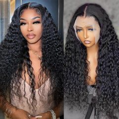 Donors Water Wave Mink Hair 13x4 Transparent Lace Frontal Customize Wig