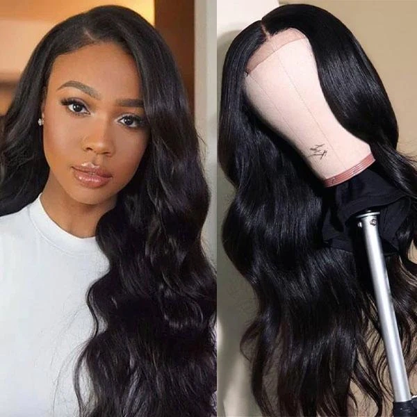 Donors Mink Hair 4x4 Body Wave Transparent Lace Closure Customize Wig