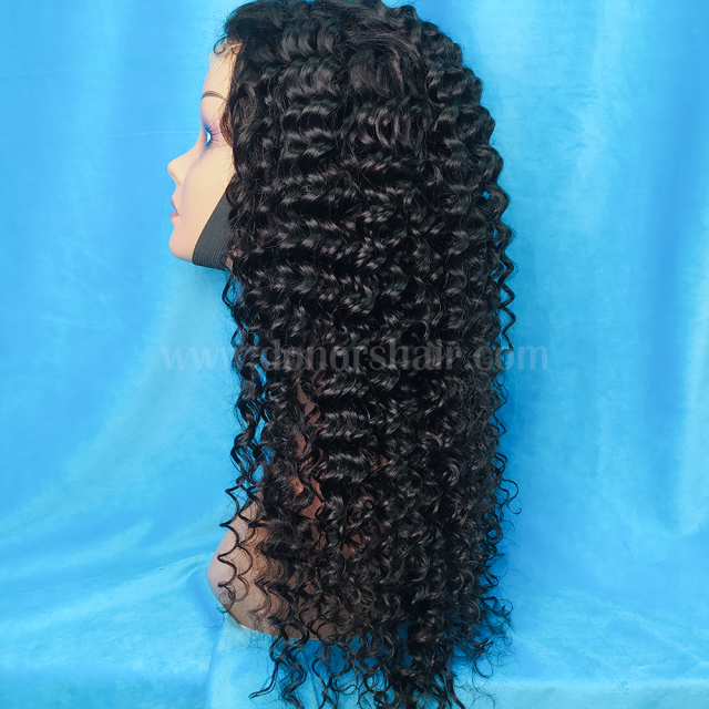 Donors Mink Hair Deep Wave 13x4 Transparent Lace Frontal Customize Wig