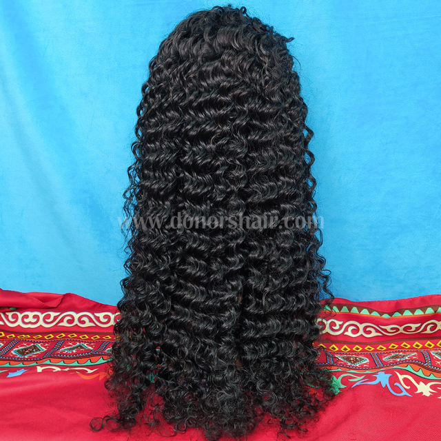 Donors Mink Curly Hair 13x4 Transparent Lace Frontal Customize Wig