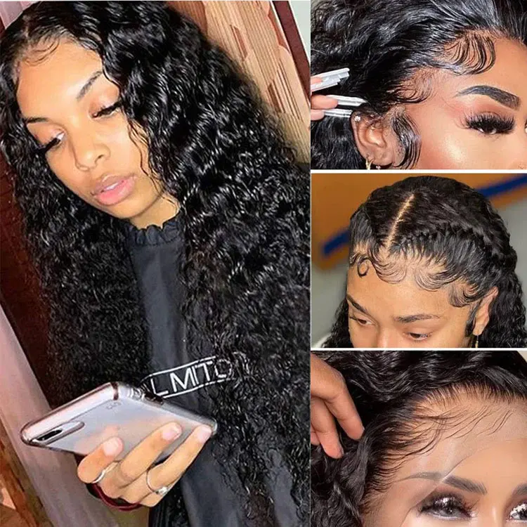 Donors Water Wave Mink Hair 13x4 HD Lace Frontal Customize Wig