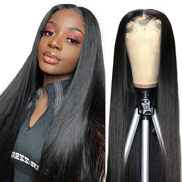 Donors Straight Mink Hair 5x5 Transparent Lace Closure Customize Wig
