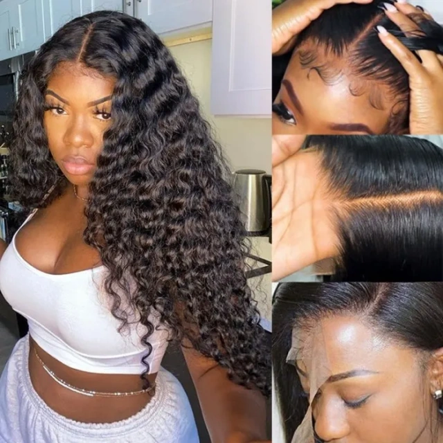 Donors Mink Hair Deep Wave 5x5 HD Lace Closure Customize Wig