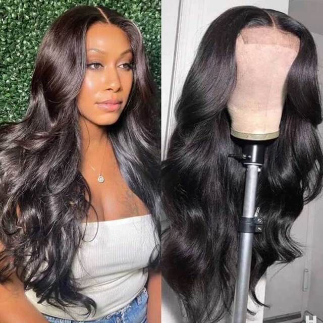 Donors Body Wave Mink Hair 5x5 Transparent Lace Closure Customize Wig