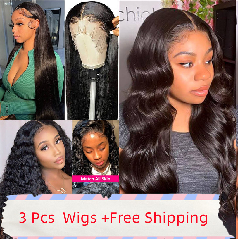 Donors High Quality 12A Mink Hair 13x6 Transparent Lace Frontal Wig 3 Pcs