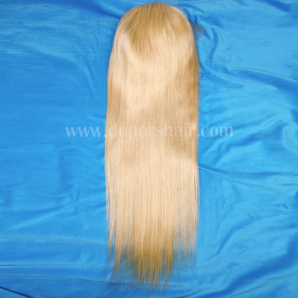 Donors#613 Blonde 13x4 Transparent Lace Frontal Wig 6 Pcs Free Shipping
