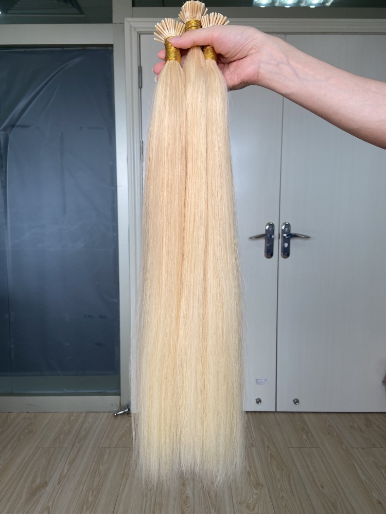 Donors #613 Blonde Color I Tip Straight Hair Extension 100 roots/pack