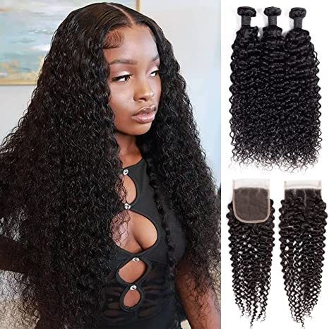 Donors Jerry Curly Afforable Mink Hair with 4x4 Transparent Lace Closure