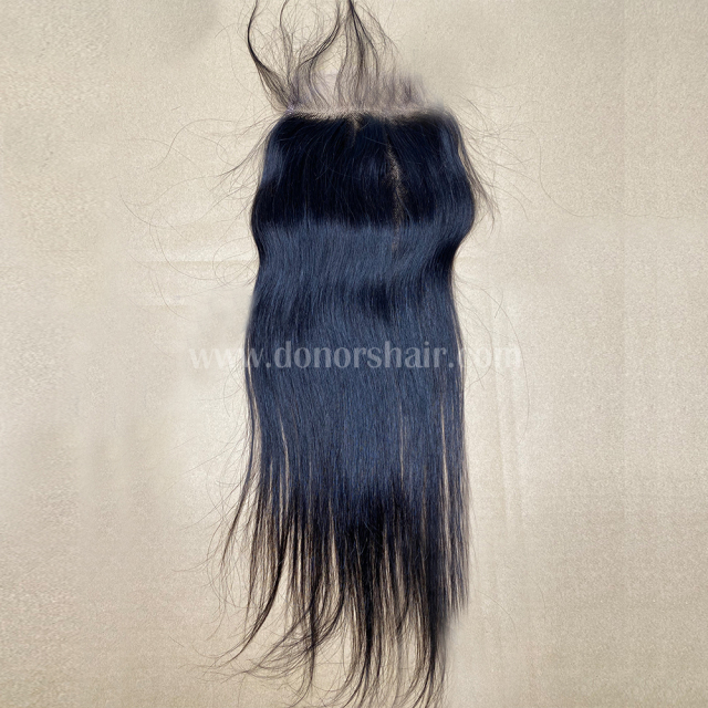 Donors Afforable Straight Raw Hair with 4x4 Transparent Lace Closure