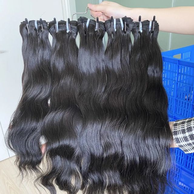 Donors 100% Raw Hair Indian Wavy with 13x4 Transparent Lace Frontal