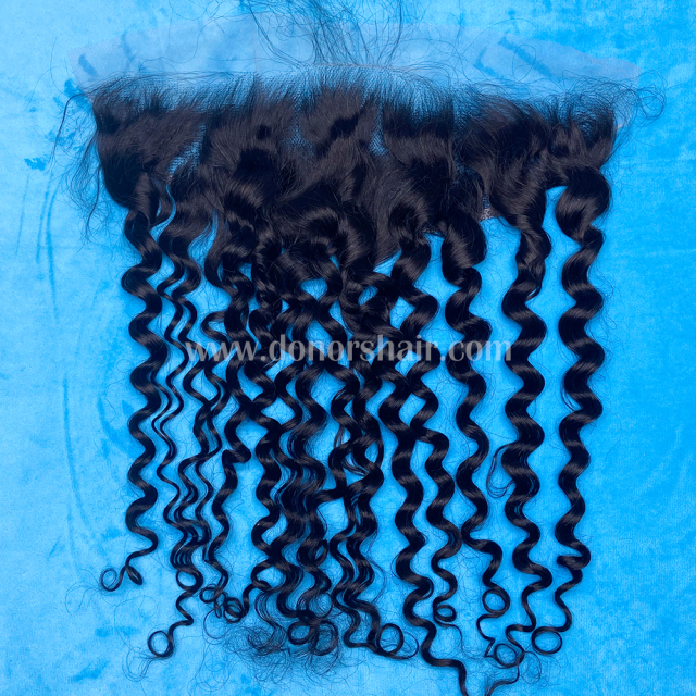 Donors Water Wave Best Mink Hair with 13x4 Transparent Lace Frontal