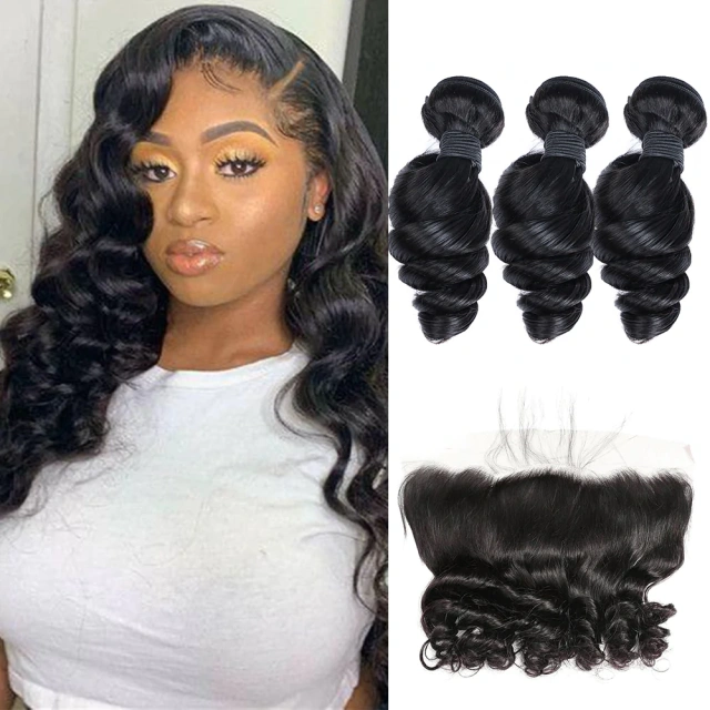 Donors Best Loose Wave Mink Hair with 13x4 Transparent Lace Frontal