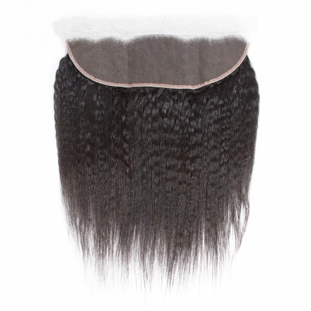 Donors 100% Mink Hair Kinky Straight with 13x4 Transparent Lace Frontal