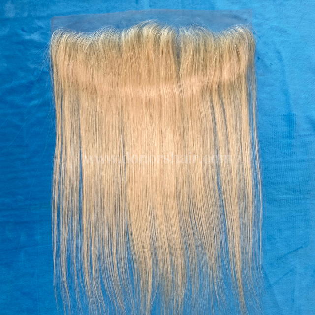 Donors Blonde 613 Straight Virgin Hair with 13x4 Transparent Lace Frontal