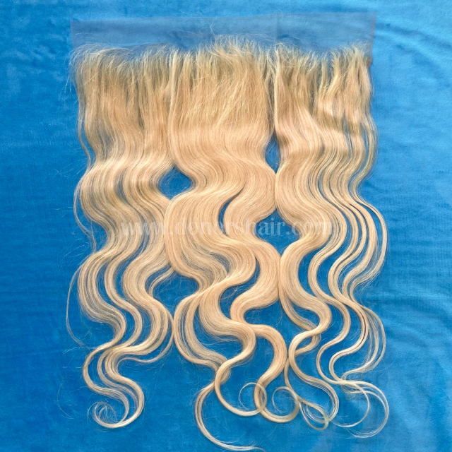 Donors Blonde 613 Body Wave Virgin Hair with 13x4 Transparent Lace Frontal