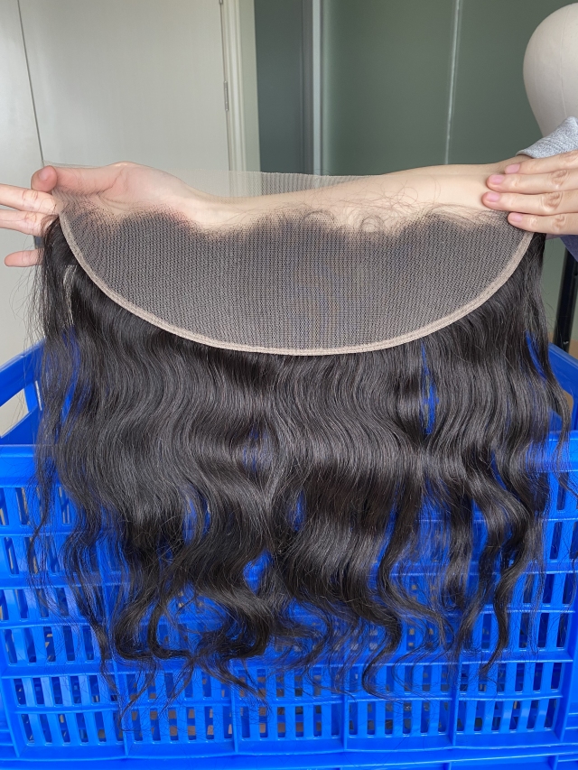 Donors Raw Hair Indian Wavy 13x4 Transparent Lace Frontal