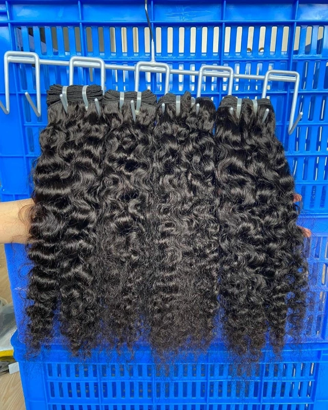 Donors Indian Curly 100% Real Raw Hair with 13x4 HD Lace Frontal