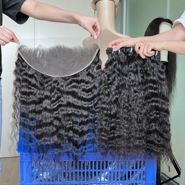 Donors 100% Real Raw Hair Canbodian Wavy with 13x4 HD Lace Frontal