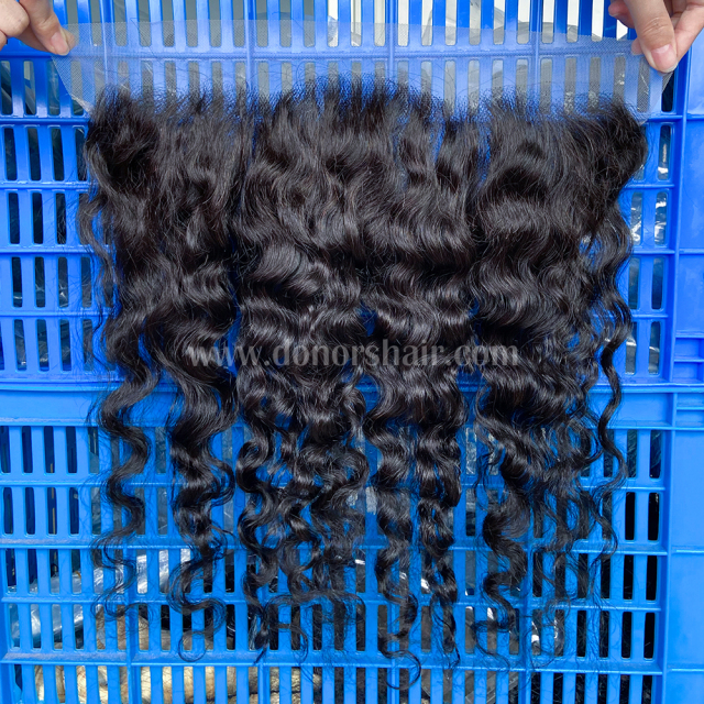 Donors Burmese Curly 100% Real Raw Hair with 13x4 HD Lace Frontal