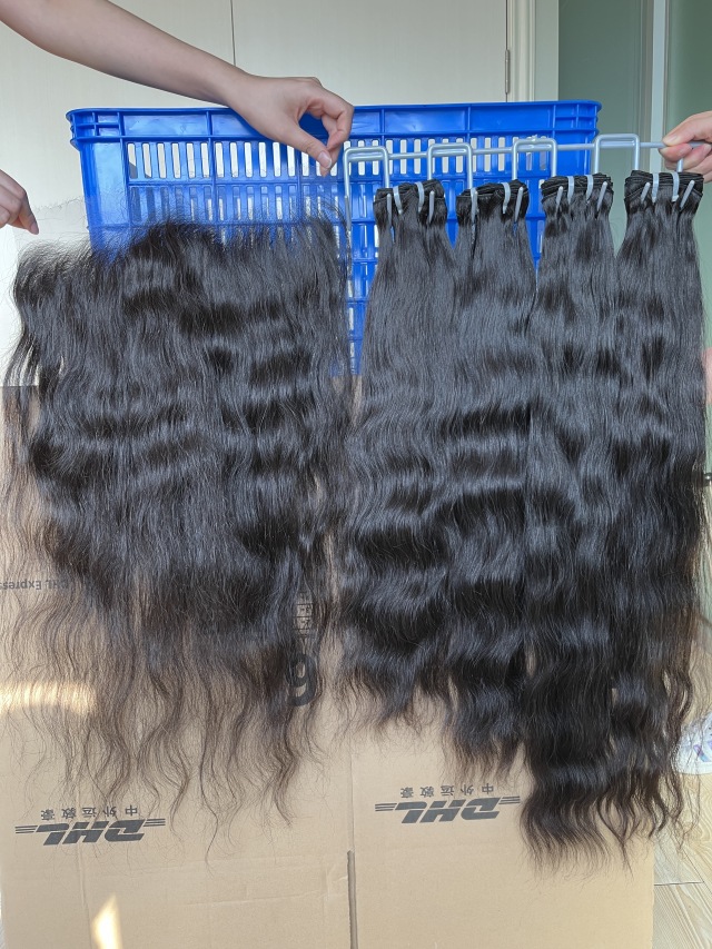 Donors 100% Real Raw Hair Indian Wavy with 13x4 HD Lace Frontal