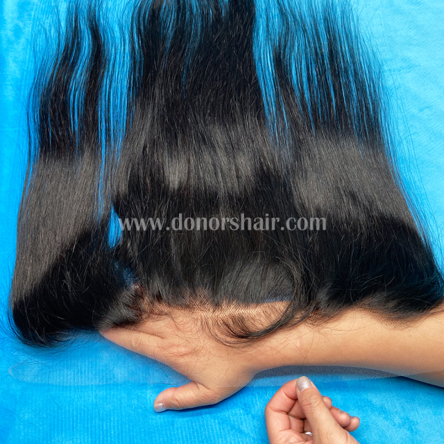 Donors 100% Mink Straight Hair 3 Bundles with 13x4 HD Lace Frontal