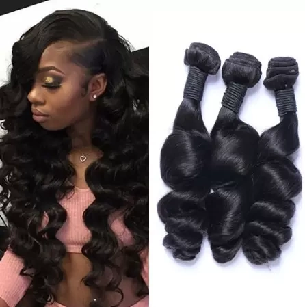 Donors High Quality Mink Hair Loose Wave 3 Bundles with 13x4 HD Lace Frontal