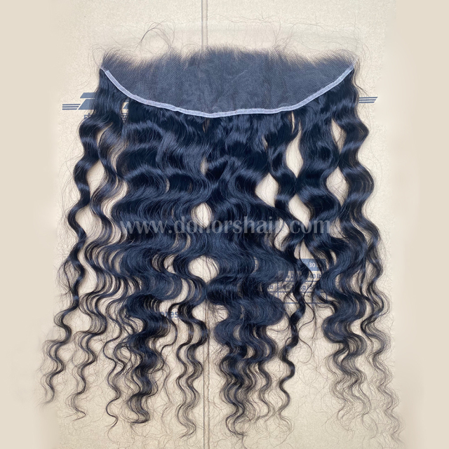 Donors Burmese Curly Raw Hair 13x6 Transparent Lace Frontal