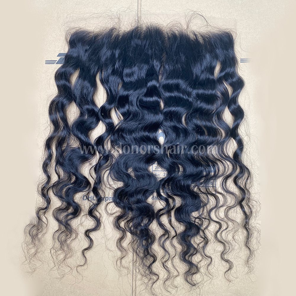 Donors Hair Raw Burmese Curly 13x6 Transparent Lace Frontal 100% Human Hair Baby Hair