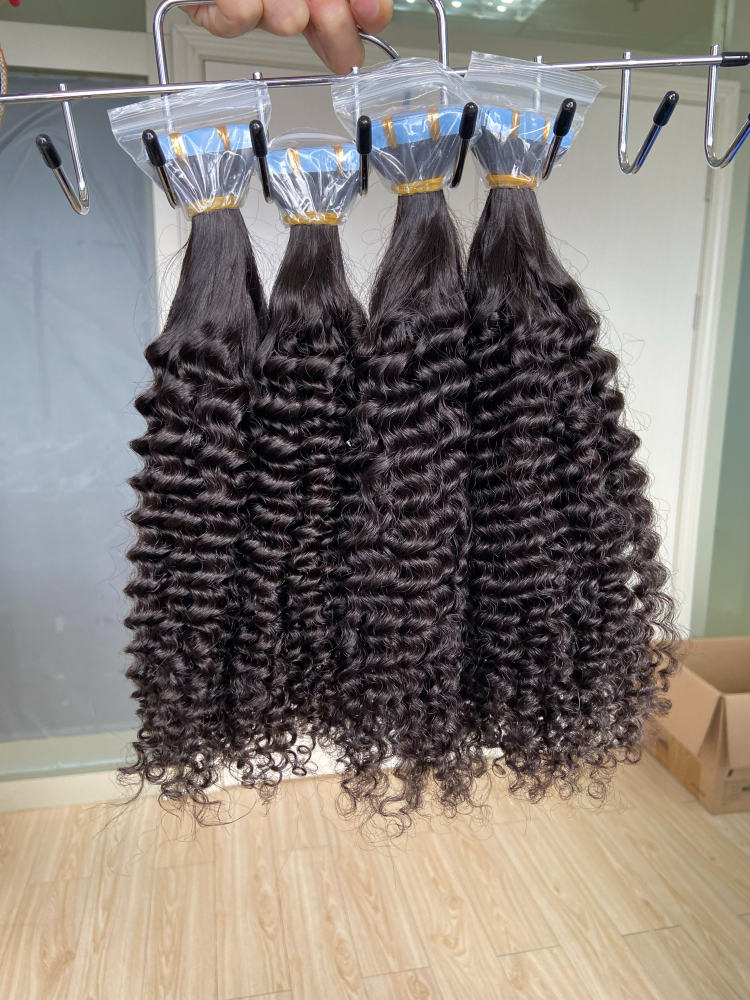 Donors Mink Tape In Curly Hair Extension