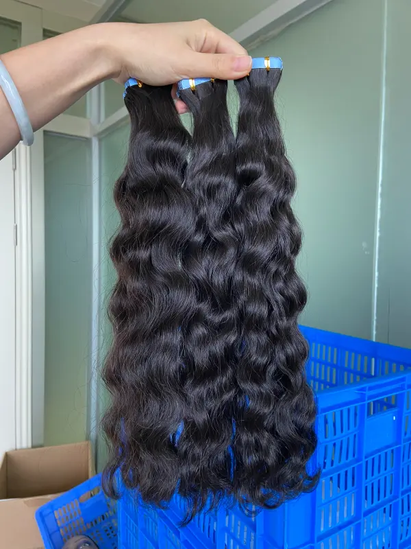 Donors 16"-30" Tape Ins Cambodian Wavy Raw Hair Extension 20pcs/pack
