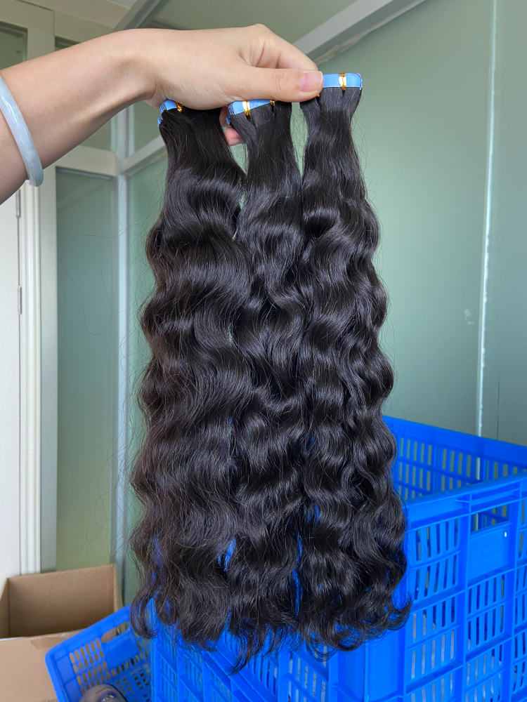 Donors 16"-30" Tape Ins Cambodian Wavy Raw Hair Extension 20pcs/pack