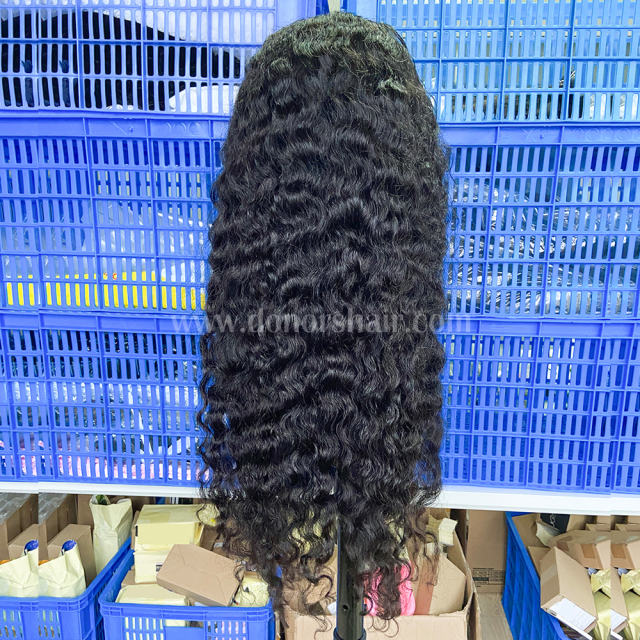 Donors Burmese Curly Raw Hair 5x5 Transparent Lace Closure Wig