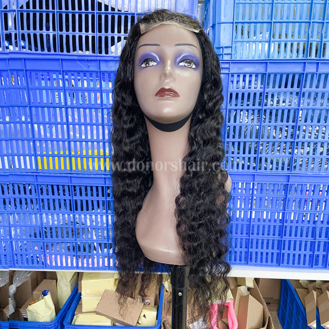 Donors Cambodian Wavy Raw Hair 4x4 Transparent Lace Closure Wig